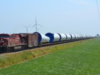 CP 601 with windmill tubes led by CP 8788 heads westbound thru Haycroft mp 88.