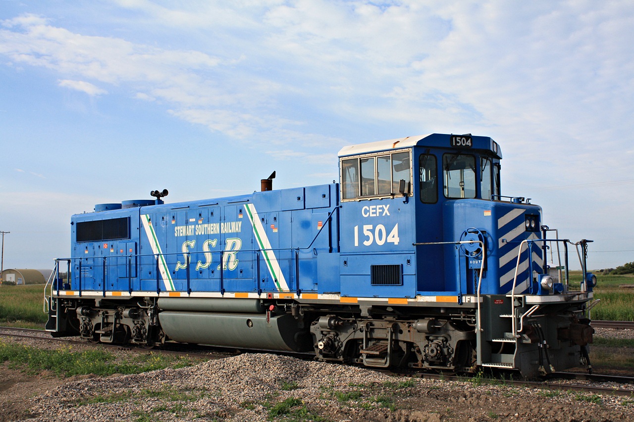 Stewart Southern Railways newest addition CEFX 1504 GP15D sits at Fillmore Sk