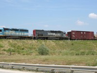 Passing through Breslau I got lucky enough to catch GEXR 431 as it set out several grain hoppers at the elevator. What's more, was the unexpected surprise of the ex-CP S3, which is bound for the Waterloo Central Railway.