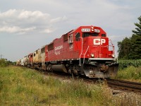 CP 245 by Mile 62.8 @ 17:34 with CP 6240 - SOO 6035 - CP 5917 and 40 cars.