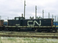 CN 1901 was one of 16 GMD-1s (1900-15)equipped with a steam generator in the short hood that were later removed.