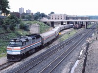 Amtrak 339 departs the Hamilton Station bound for Niagara Falls