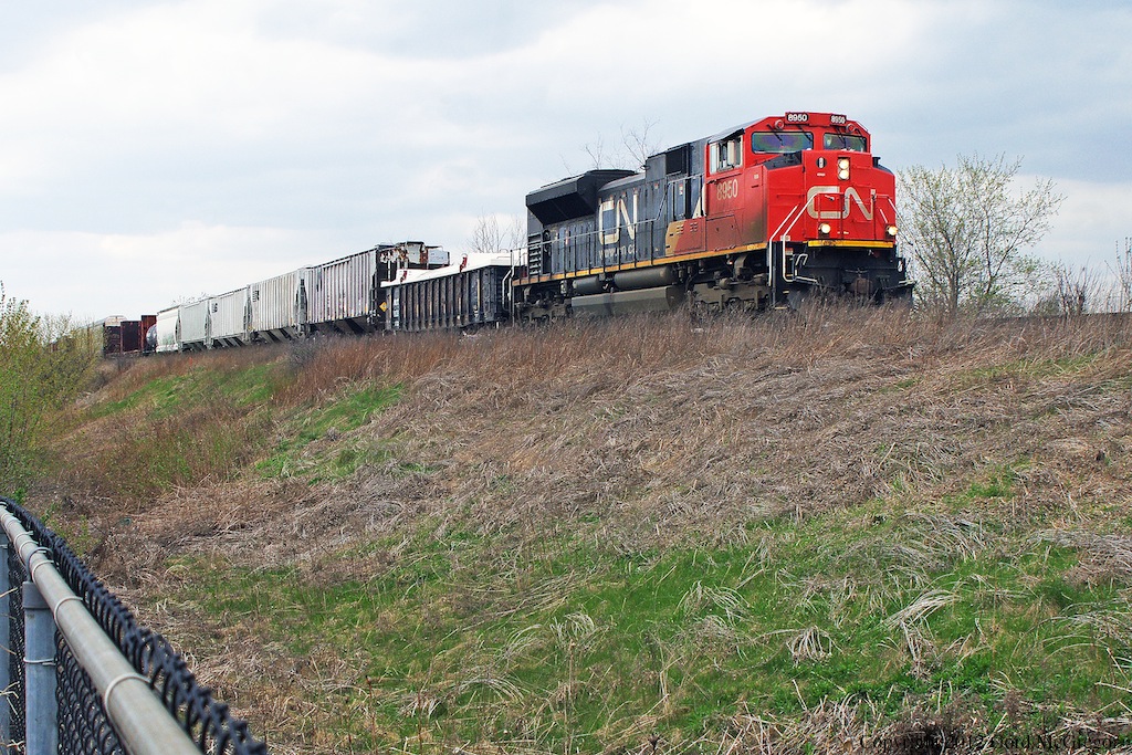 Late eastbound traffic climbs up from Doncaster.