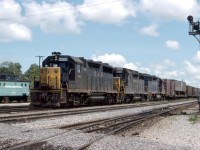 C&O 3565 brings a train through Montrose Yard in Niagara Falls