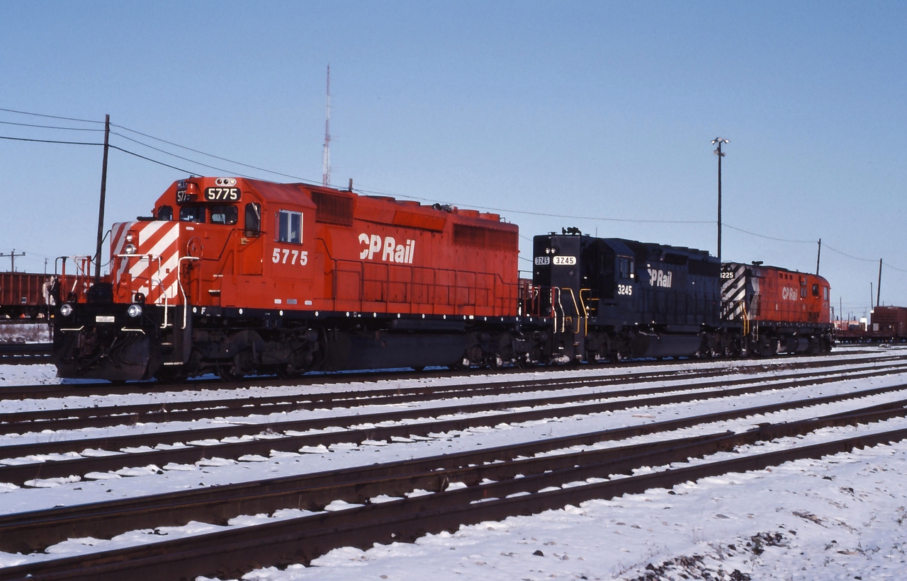 CP 5775, CP 3245 and CP 4225 await their call to duty at Toronto Yard