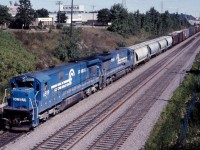 Conrail 6599 heads towards CN's Taschereau Yard after coming up from the USA.
