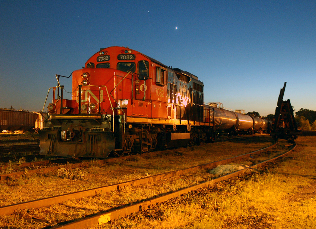 CN 7082 tucked away for the night