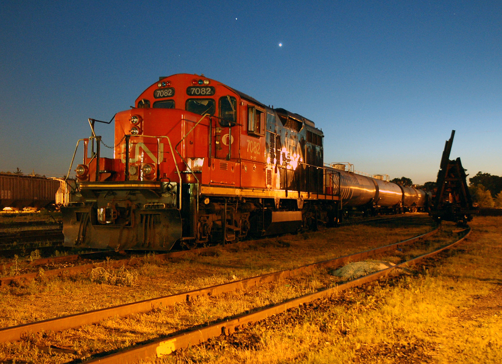 CN 7082 tucked away for the night