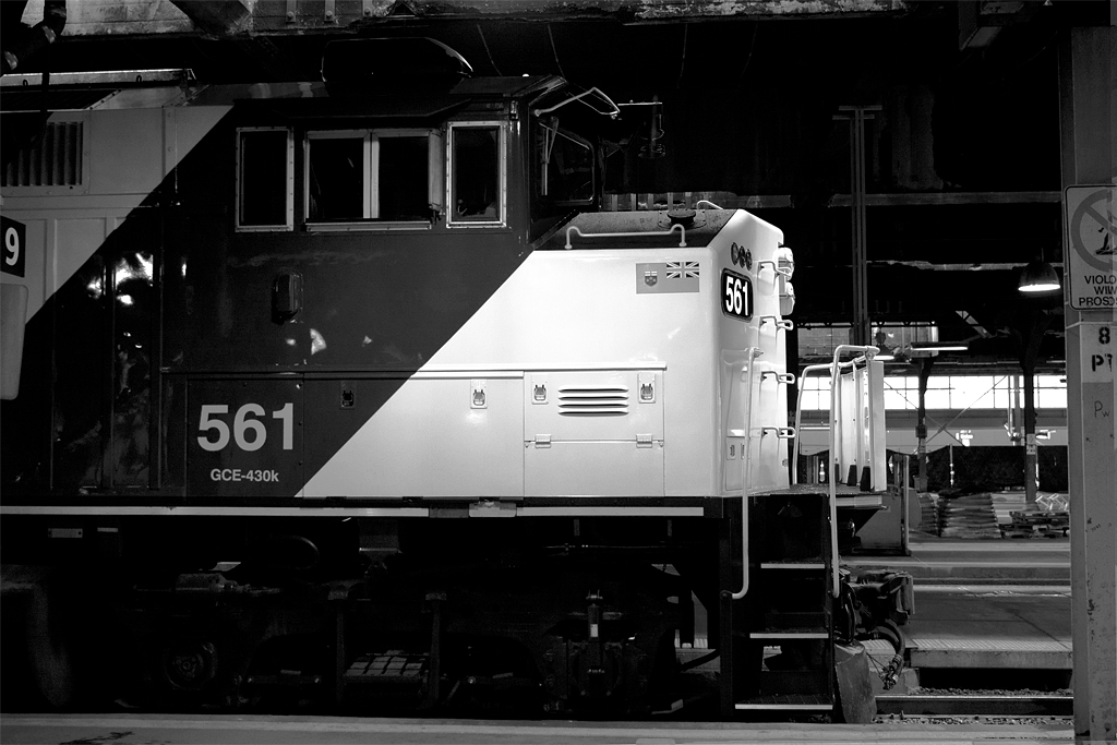 GO 561 awaits the next trip north to Barrie