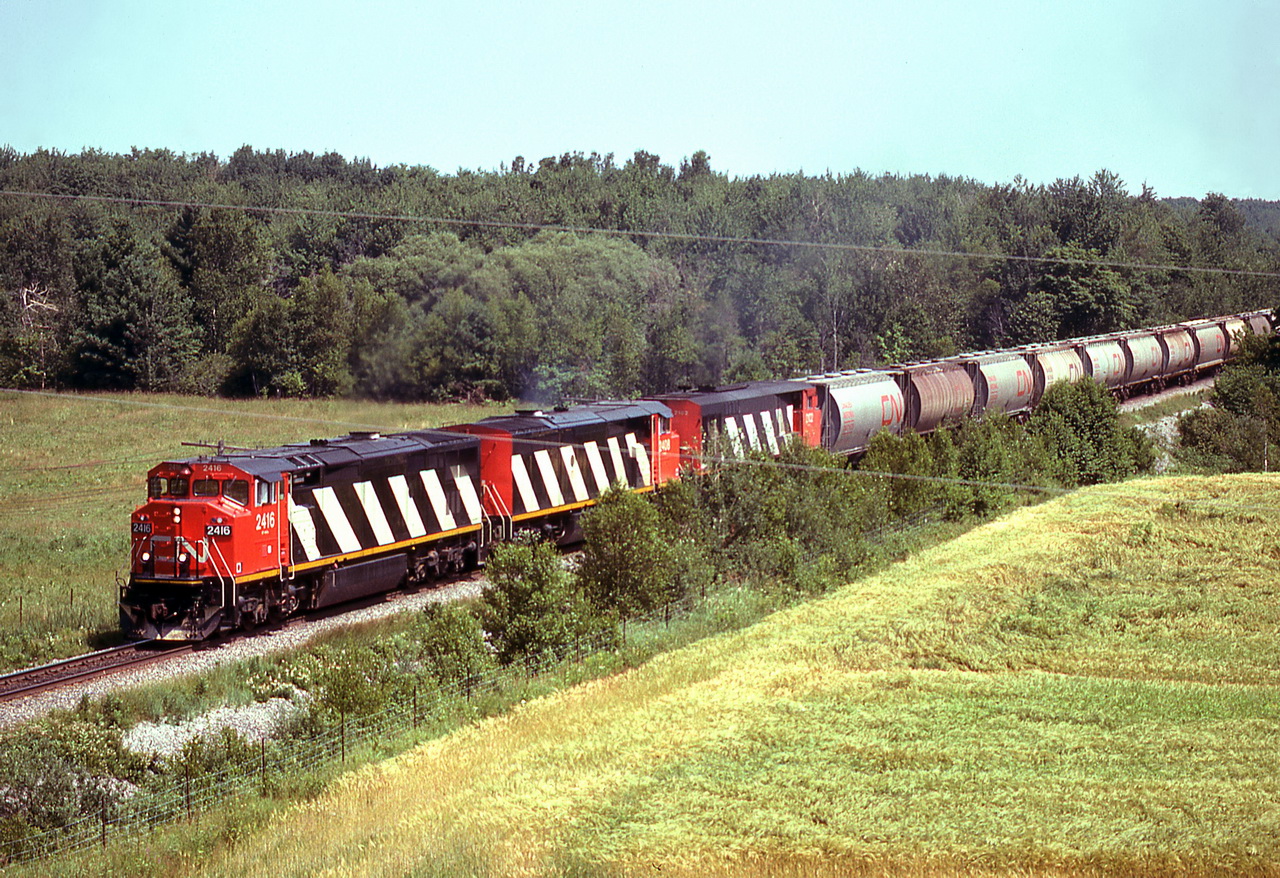CN 307 with 3 new GEs,I remember how the engine men enjoyed them.