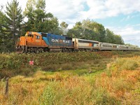 With exactly one week until the termination of the Northlander passenger rail service ON 698 heads for Toronto with its usual weekend consist of three coaches plus the snack/cafe car.