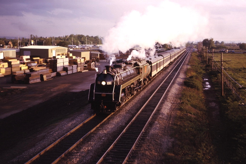 CN 6060 has just crossed Walkers Line in Burlington, with a Toronto bound excursion train.