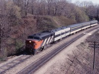 CN train 81 rolls into bayview behind FPA-4 6772