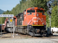 CNXW 8945 w/ the 2140 trailing, departs Boston Bar at 14:49 on the 18th. 