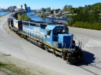 GSCX (SD40-2)7362, L&W (GP9-4)4001 lift sixteen loads from Sifto Mine during a perfect day. Goderich ON Monday, 3.30pm Sept 20th 2010 - f5.6 x 37mm