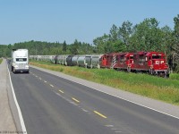 Pacing Alongside the Trans Canada Highway on a wonderful Summer's afternoon outside Havelock.