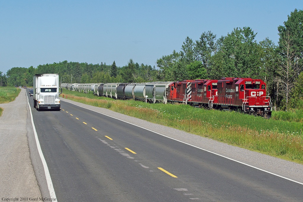 Pacing Alongside the Trans Canada Highway on a wonderful Summer's afternoon outside Havelock.