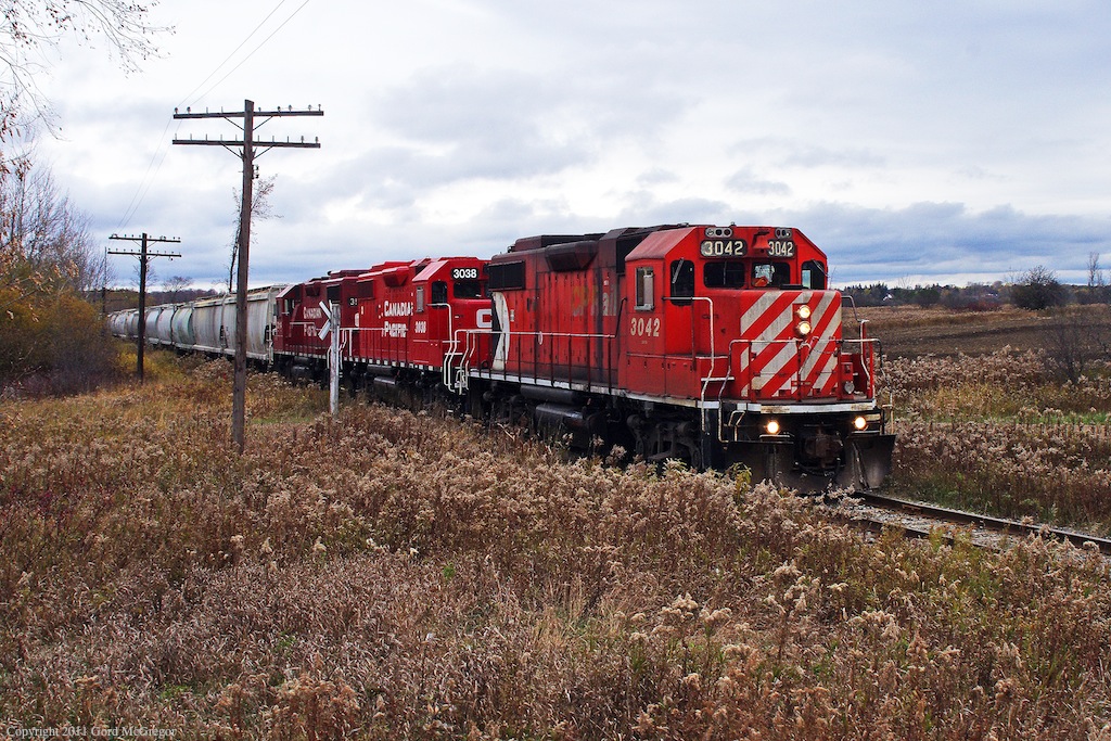 Past present and current paint schemes lead T07 against an otherwise gloomy November Day.