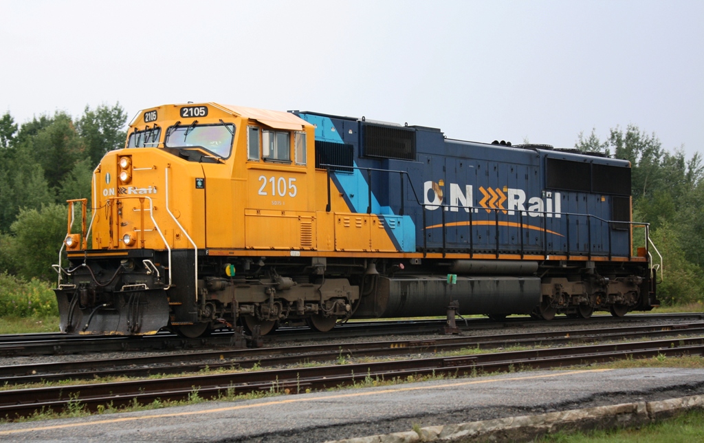 ONT 2015 just wyed itself in the yard and it is now getting ready to start moving cars on a rainy Saturday morning.