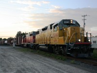 LLPX 2241 leads a long freight into the OVR yard.  The train would terminate there and the crew would be done for the night.  It was 8:35 pm and we had driven back to North Bay after a week in Englehart on the ONR.  Getting to see the OVR was an added bonus.