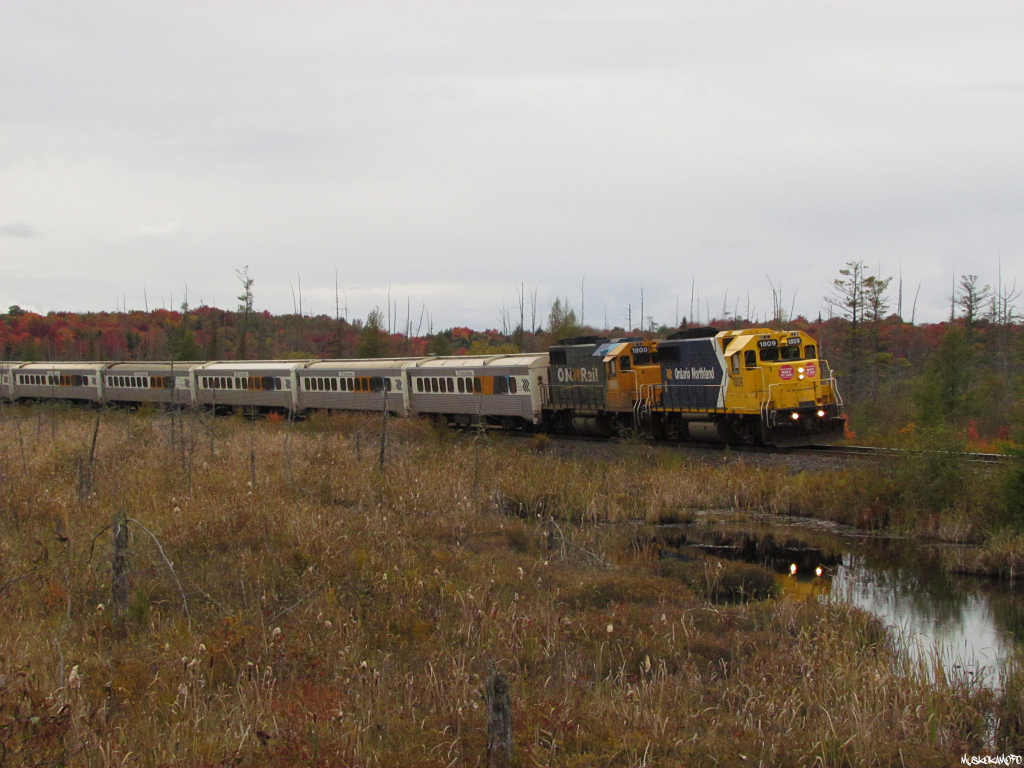 The final 697, running as CN P69731 29 slowly leaves Falkenburg as the crew slows down for a foreman and to enjoy the view one last time, before throwing the throttle against the wall at the crossing. Yesterday may have been the final service run for the Northlander, but today was the ONR's last move across the Newmarket sub pending any military personnel moves this winter as in years past.
