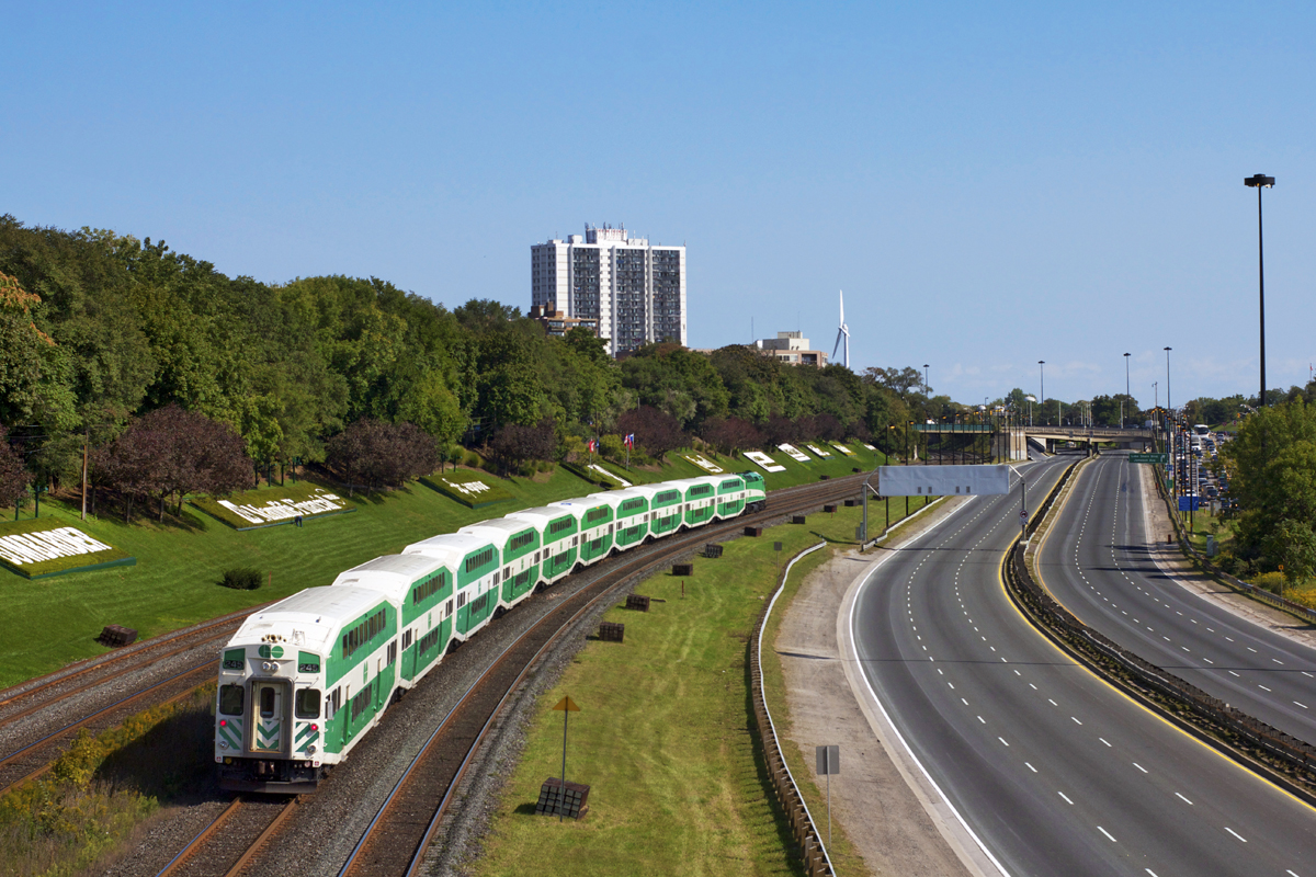 GO Transit propaganda? Everyone said forget the highway, get on the GO!