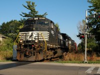 CP 615 approaching Kinnear  Yard  behind NS 8952 - NS 8955