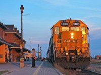 Basking in the warm summers evening light, the ride from Toronto, ONT 121 is almost set to depart to the shops. A passenger has a chat with the engineer before getting the signal to proceed ahead by the conductor.