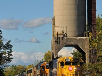 The Northlander arrives at Washago in time to avoid enough of the lengthening shadows to make the classic coaling tower shot possible. 1703hrs.