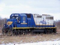 RLK 3873 sits at Hagersville awaiting its crew to come on duty.