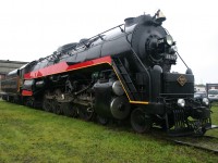 Reading 2100 sits rests outside of the Elgin County Railway Museum about a year before being sold and shipped to the west coast.