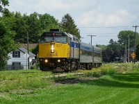 VIA (F40PH-2)6435 wb Stratford ON 1.10pm Sunday August 21st 2011 - f4.5 x 189mm.