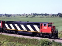 CN 208,s lead unit 2423 and older 2336 trailing.
