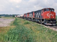 CN 312 with its usual M420s on its way to Moncton NB.