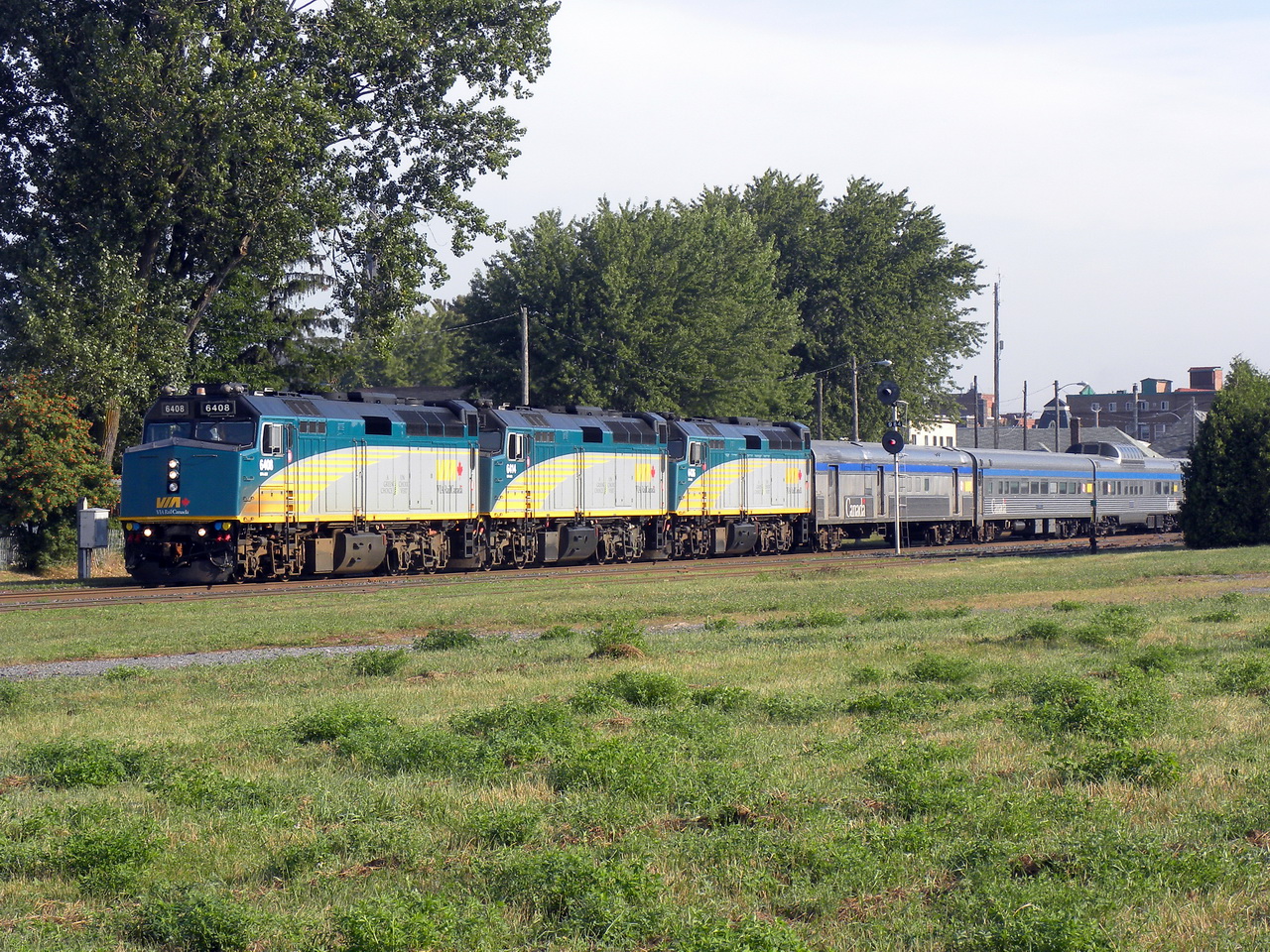 VIA 15 has about 25 cars and enough power to pull,em with 6408-14 and 36.