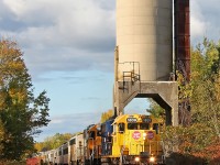 One last shot: After our farewell to engineers Wayne and Dennis at Gravenhurst Station we hit the highway running in order to get to this spot ahead of them for one final shot as 698 pulled out of Washago Station and headed for Toronto.  