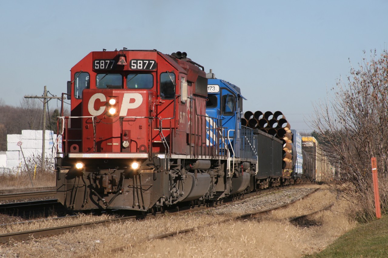 CP 426 has just crested the Niagara Escarpment and eases onto the Hamilton Sub