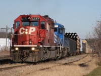 CP 426 has just crested the Niagara Escarpment and eases onto the Hamilton Sub