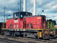 One of the Algoma Steel Company's yard engines near the ACR tracks by the Wellington Street underpass.