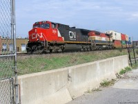 A late 107 with BC Rail unit in Industrial Markham Ontario.