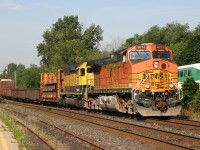 BNSF 4073 and MRL 359 power a short 394 through Georgetown