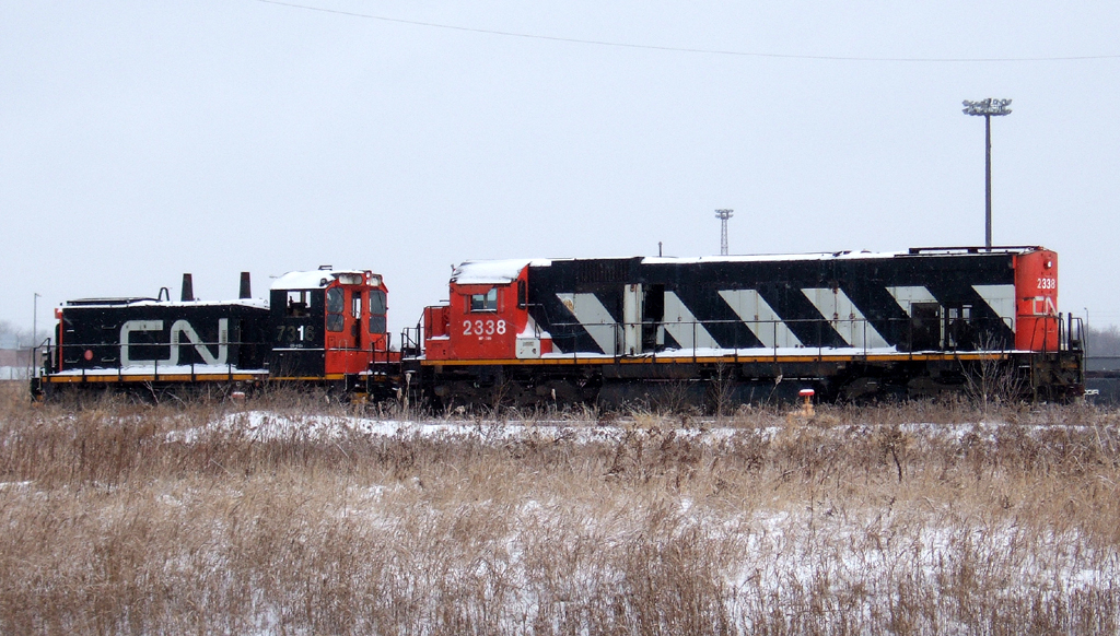 Retired CN 2338 - CN 7316 at Mac Yard. 2338 can now be found on the WNYP