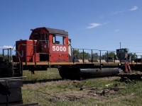 Sometimes you just can't save them all. The remains of CN's very first SD40 sit in the Athabasca Northern's yard. Local rumors had this unit headed to the Alberta Railway Museum, however she never made it.... 