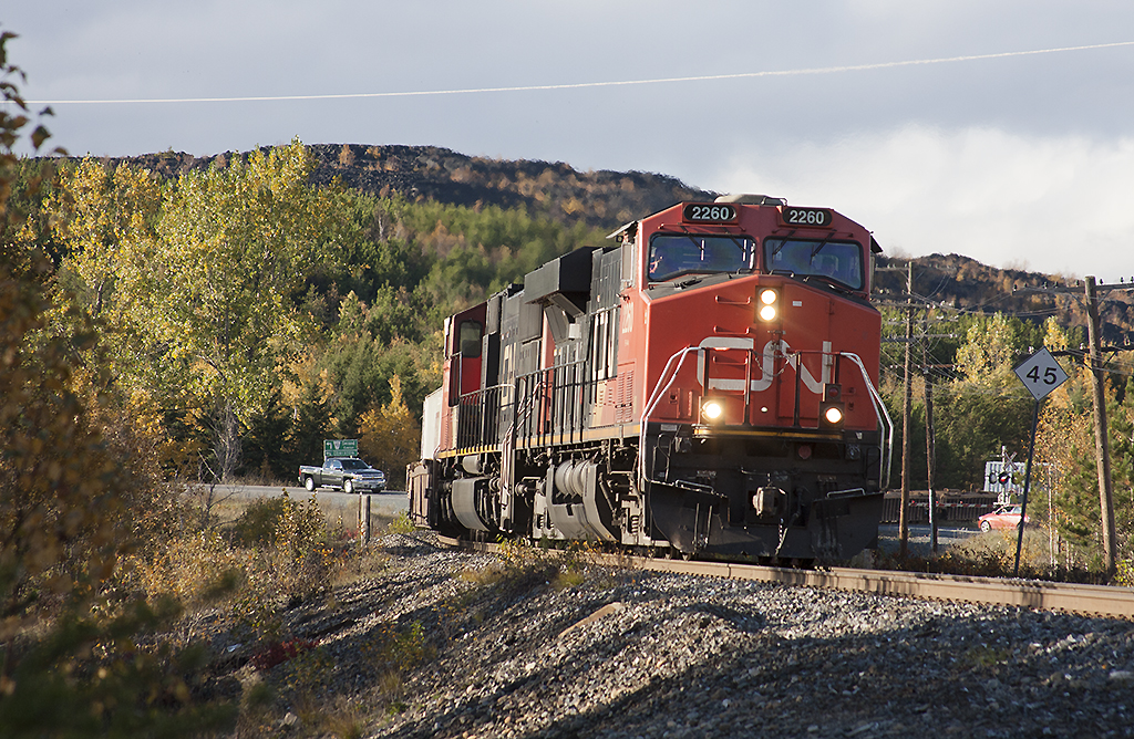 Hustling across Northern Ontario Q114 makes it's way down the Bala.