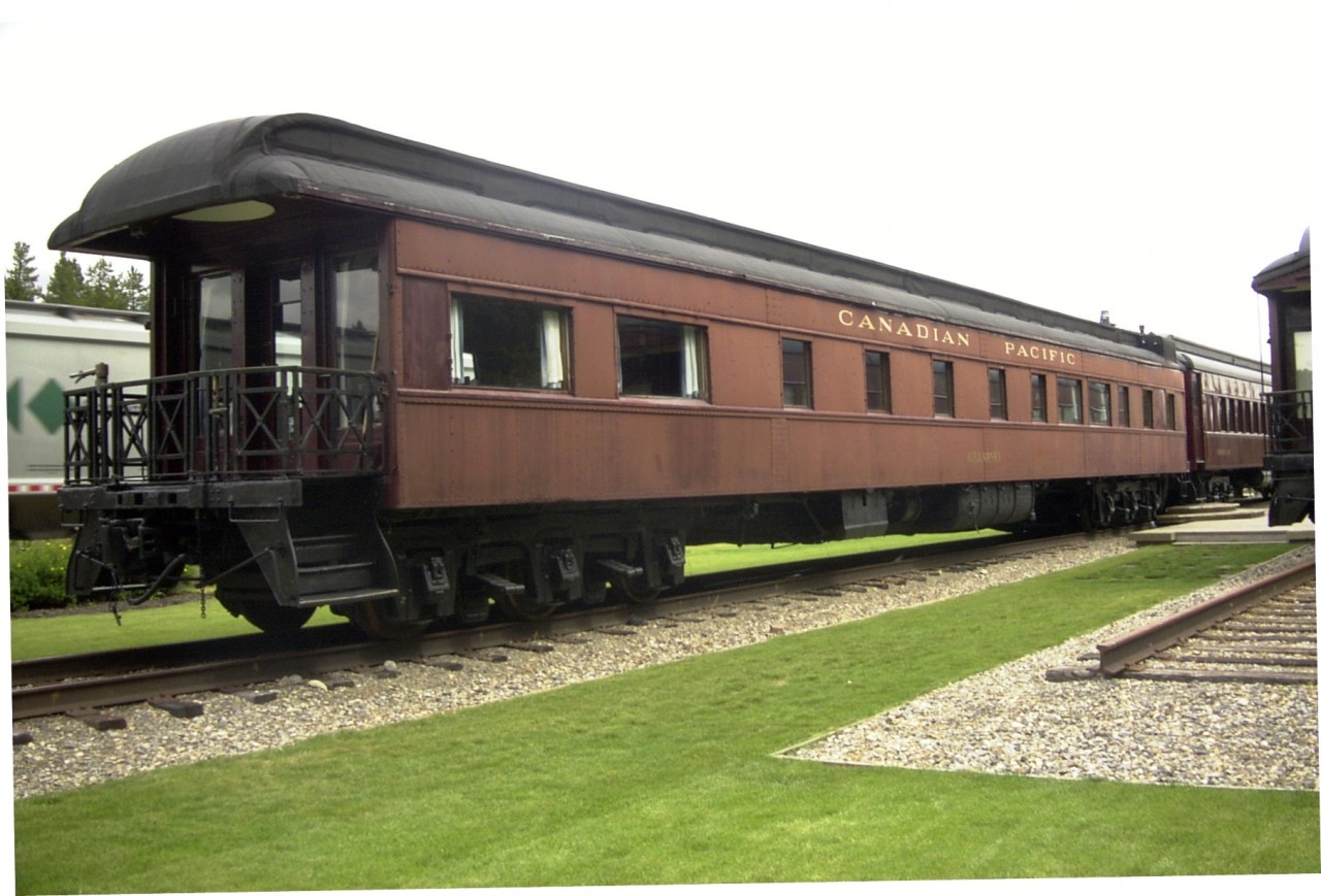 CPR #2 'Killarney', one of many business cars bearing this name, has gone from being a prestigeous office on wheels for former CP brass, to sitting on a stub track in the heart of the Rocky Mountains and used as a dining car for tourists.