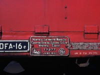 Builder's plates on the CPR 4086 unit.