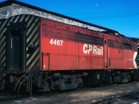 Train 911/912's consist at the Sault Roundhouse.