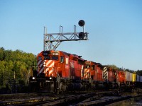 A late afternoon westbound has just crossed the ACR line.