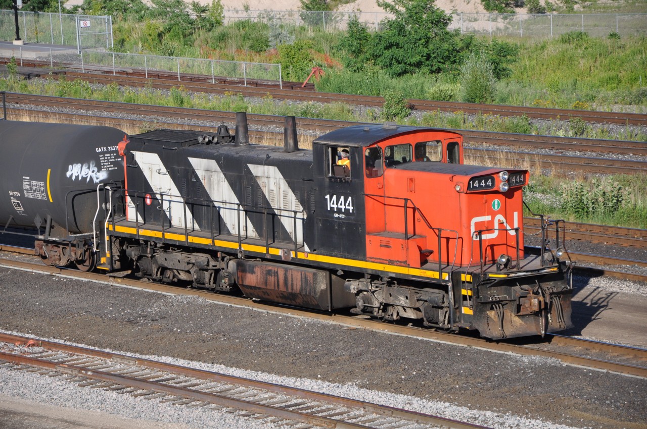 CN GMD-1, # 1444 switches the yard at Aldershot.