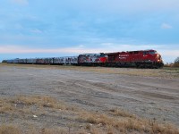 After organising an unscheduled stop for the residents of Wynyard to view the train and the Grey Cup, the train spent the night in Wynyard and is seen here preparing to depart for Yorkton, SK the next morning